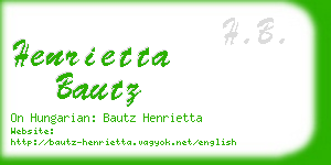 henrietta bautz business card